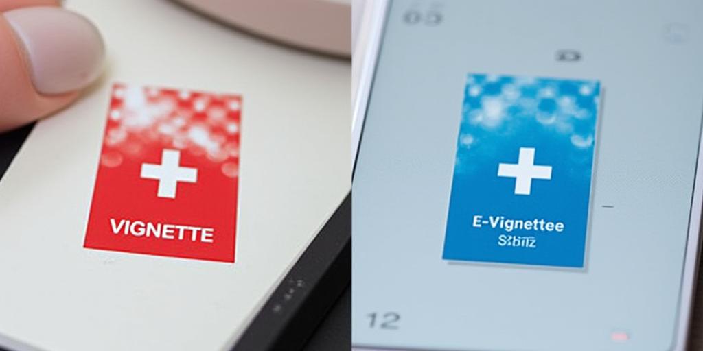 Vergleich von physischer Vignette und digitaler E-Vignette